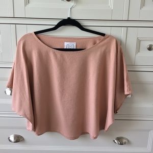 Jamie & The Jones Raw Silk Blank Canvas Top in blush